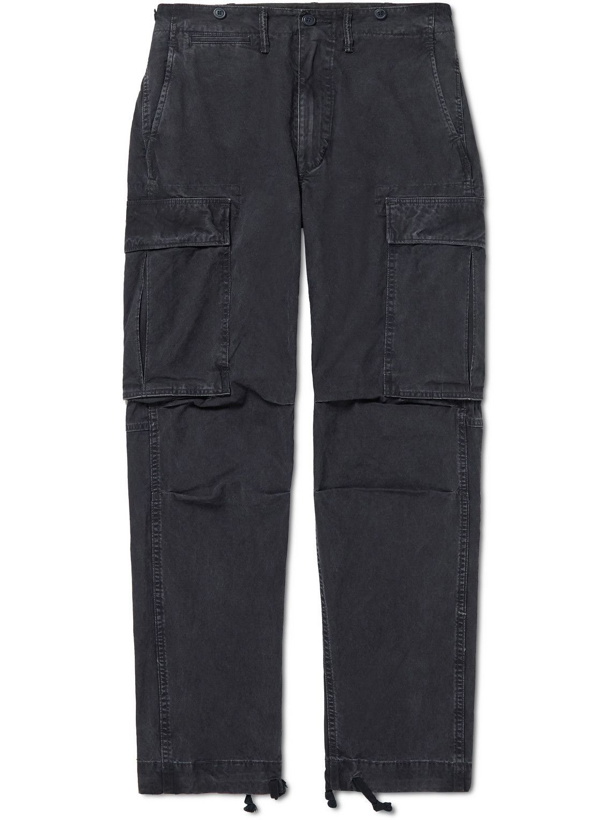 Photo: RRL - Tapered Cotton Cargo Trousers - Black