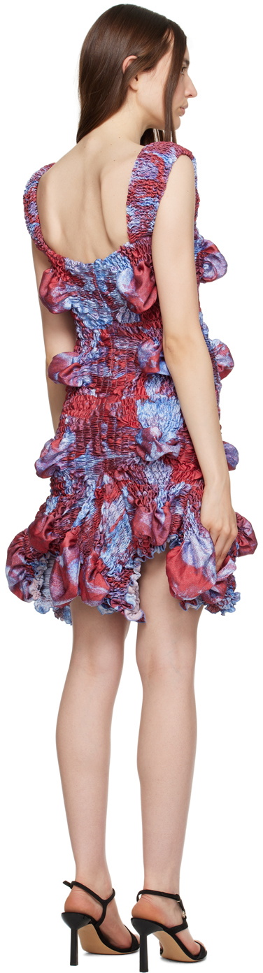 Feben SSENSE Exclusive Purple & Burgundy Twist Minidress