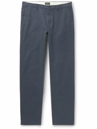 Club Monaco - Connor Straight-Leg Cotton-Blend Trousers - Blue