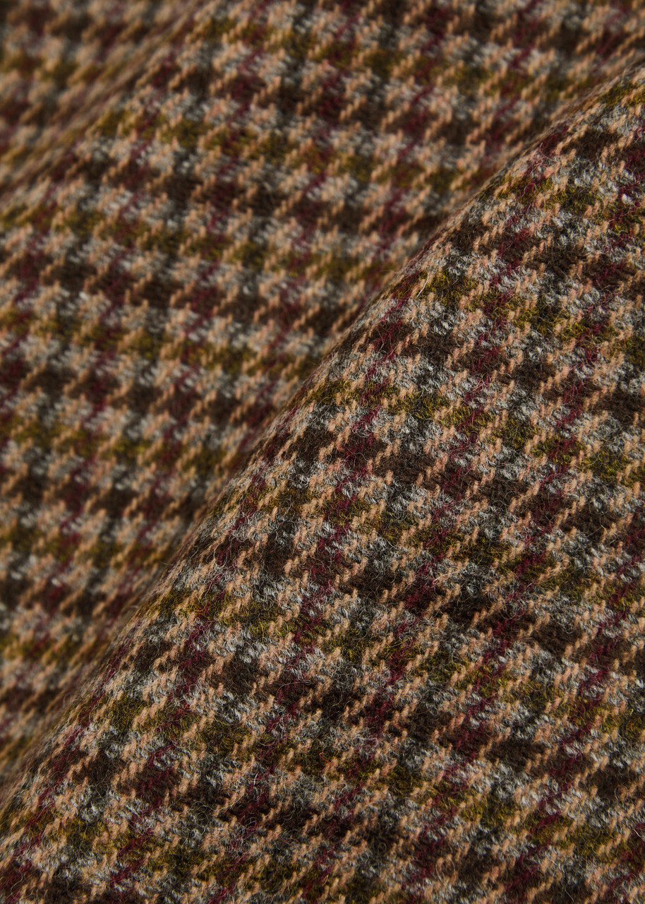 Weekend Max Mara Houndstooth Wool-blend Mini Skirt Brown