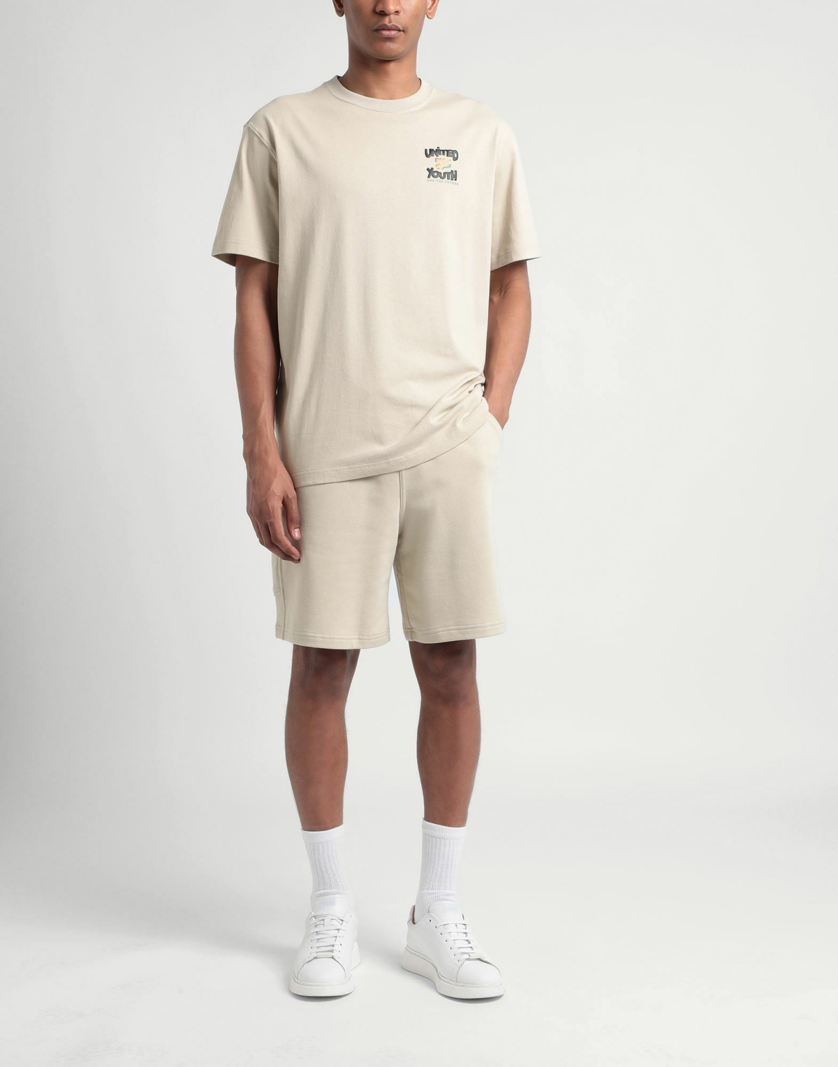 Puma Downtown Graphic Tee Mens T-shirt in Beige