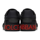 Dolce and Gabbana Black and Red Portofino Sneakers