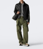 Loewe Pogo suede-trimmed sneakers