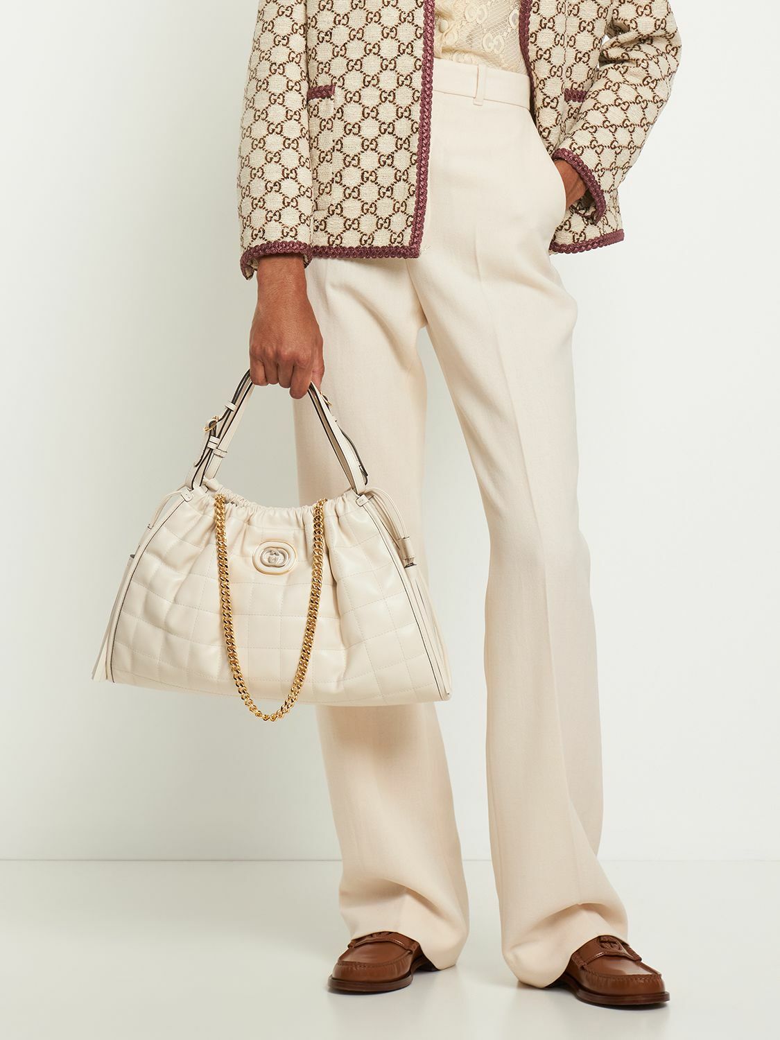 GUCCI - Gucci Deco Quilted Leather Tote Bag Gucci