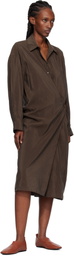 Dries Van Noten Brown Square Toe Loafers