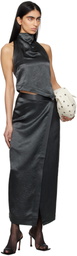 Nanushka Gray Grisel Maxi Skirt