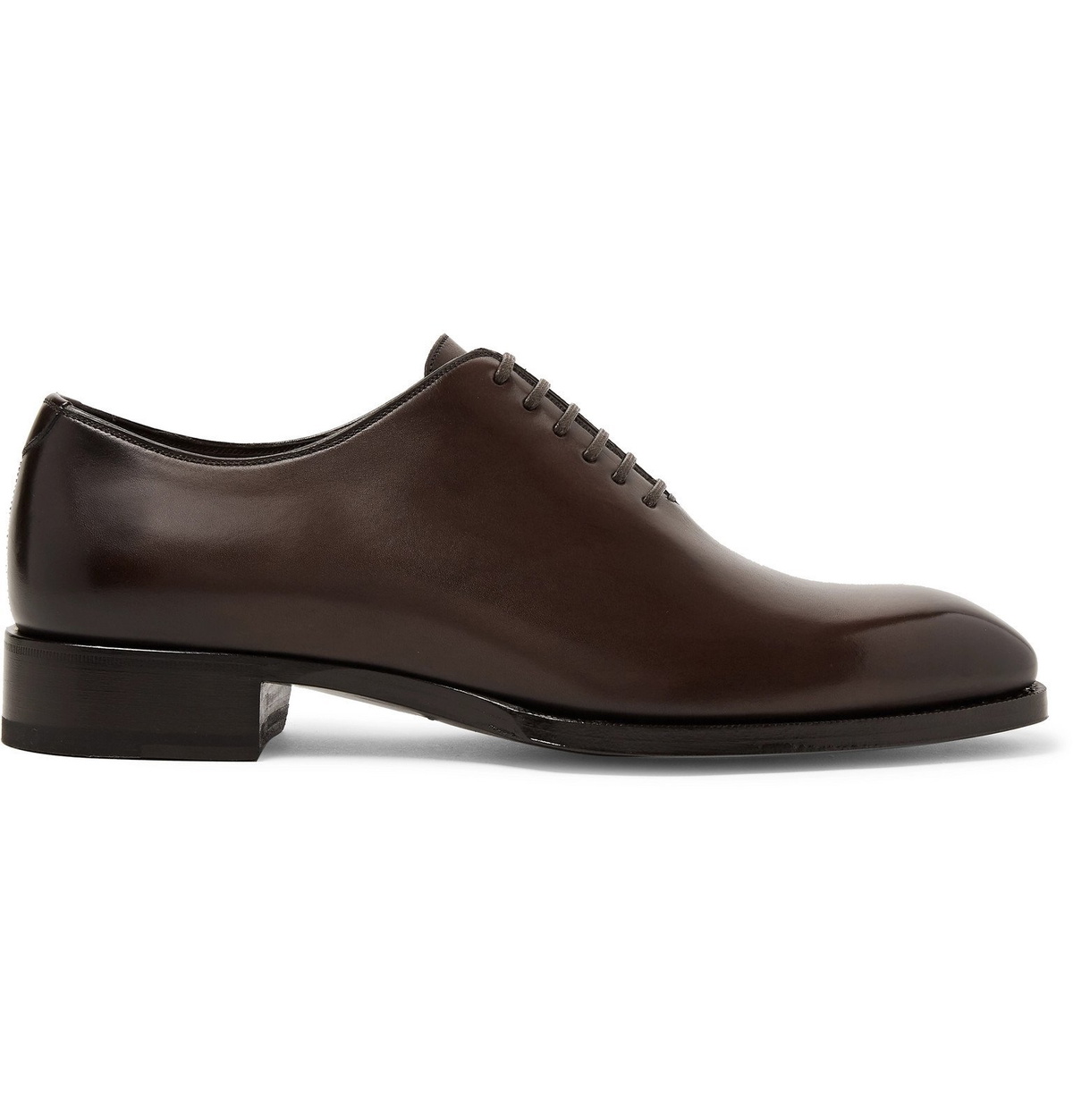 TOM FORD - Elkan Whole-Cut Polished-Leather Oxford Shoes - Brown TOM FORD