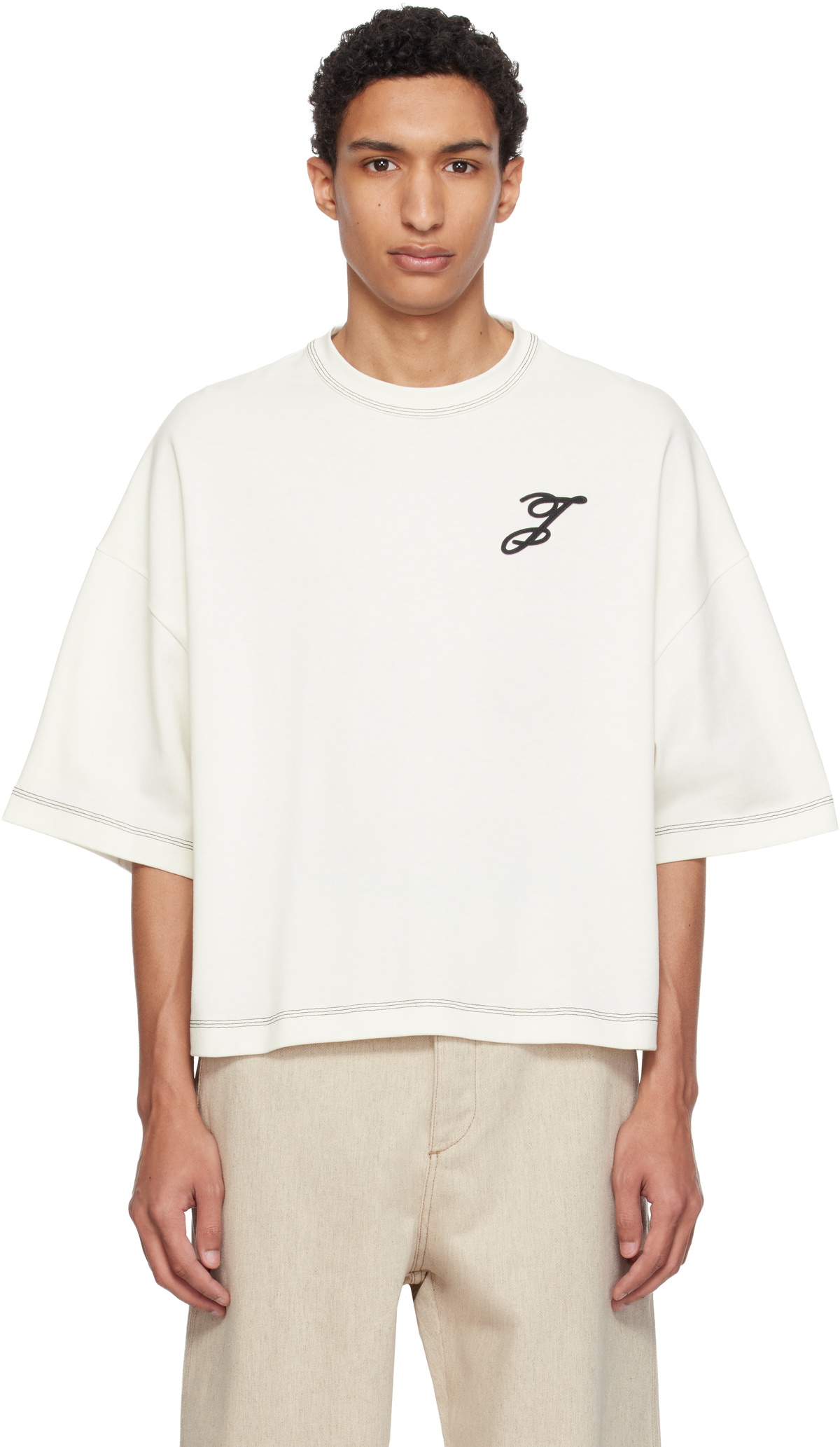 Jacquemus White Le T-Shirt Citrons T-Shirt Jacquemus