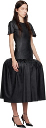 Nicklas Skovgaard Black Georgina Faux-Leather Midi Dress