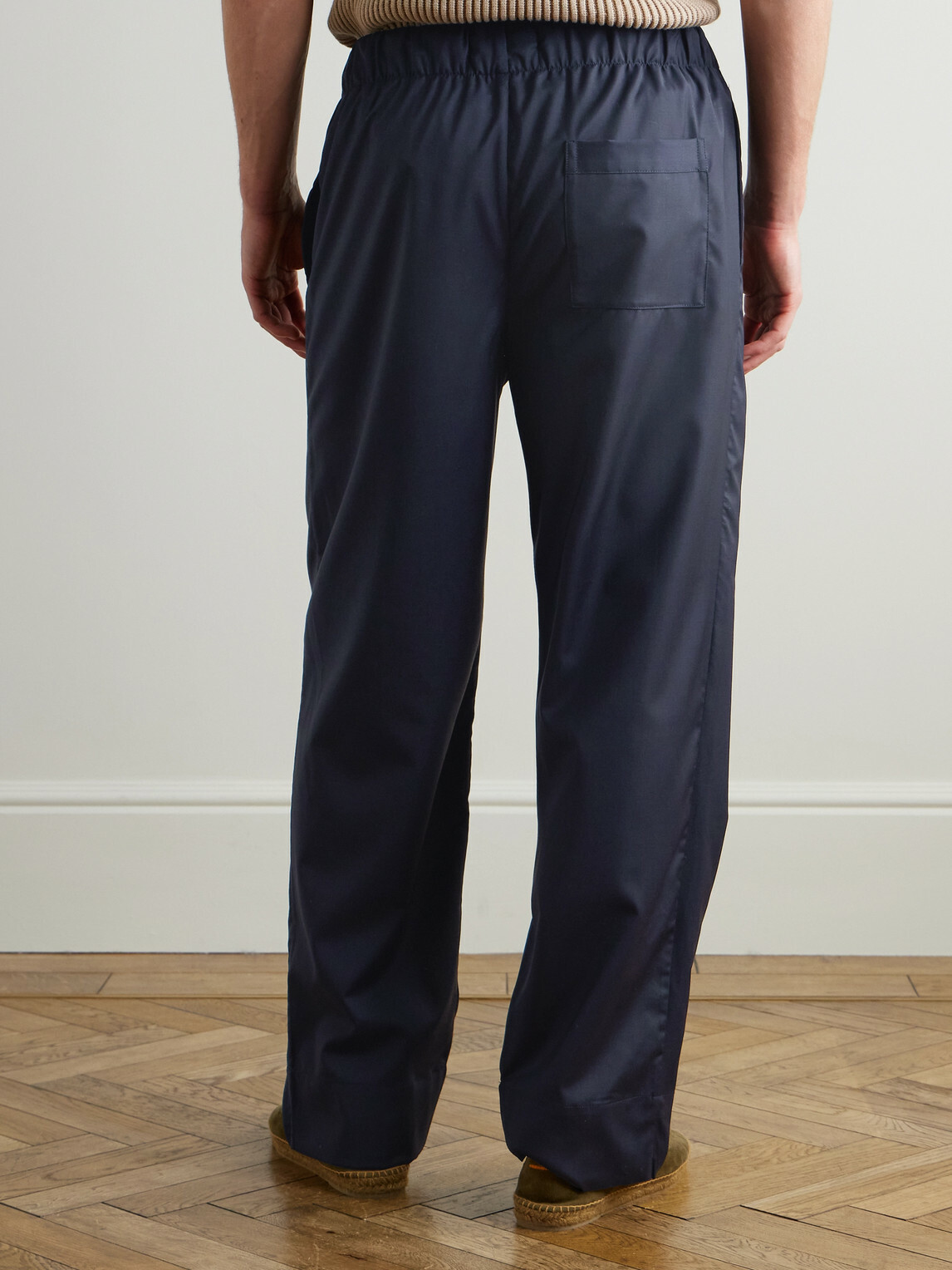 Frescobol Carioca - Luan Straight-Leg Wool Drawstring Trousers - Blue