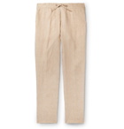 Loro Piana - Slim-Fit Linen Drawstring Trousers - Beige