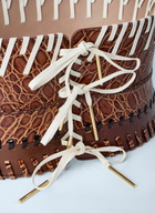 Dries Van Noten Embossed Leather Corset Belt