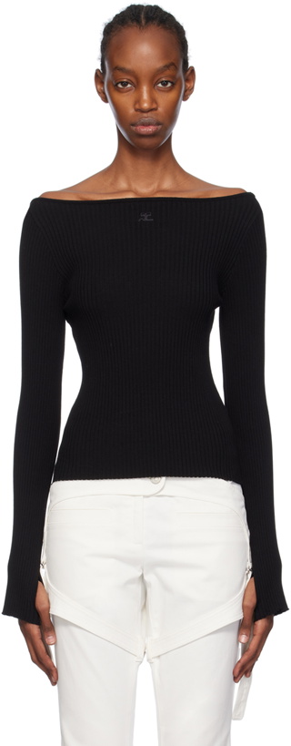 Photo: Courrèges Black Low Back Sweater
