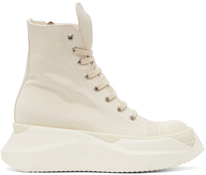 Photo: Rick Owens Drkshdw Off-White Abstract Sneakers