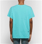 AMIRI - Distressed Cotton-Jersey T-Shirt - Men - Blue