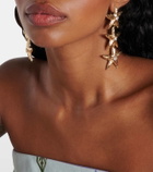 Self-Portrait 18kt gold-plated earrings