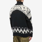 Sacai Men's Nordic Crew Knit in Black/Grey