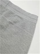 Paul Smith - Tapered Striped Cotton-Jersey Sweatpants - Gray