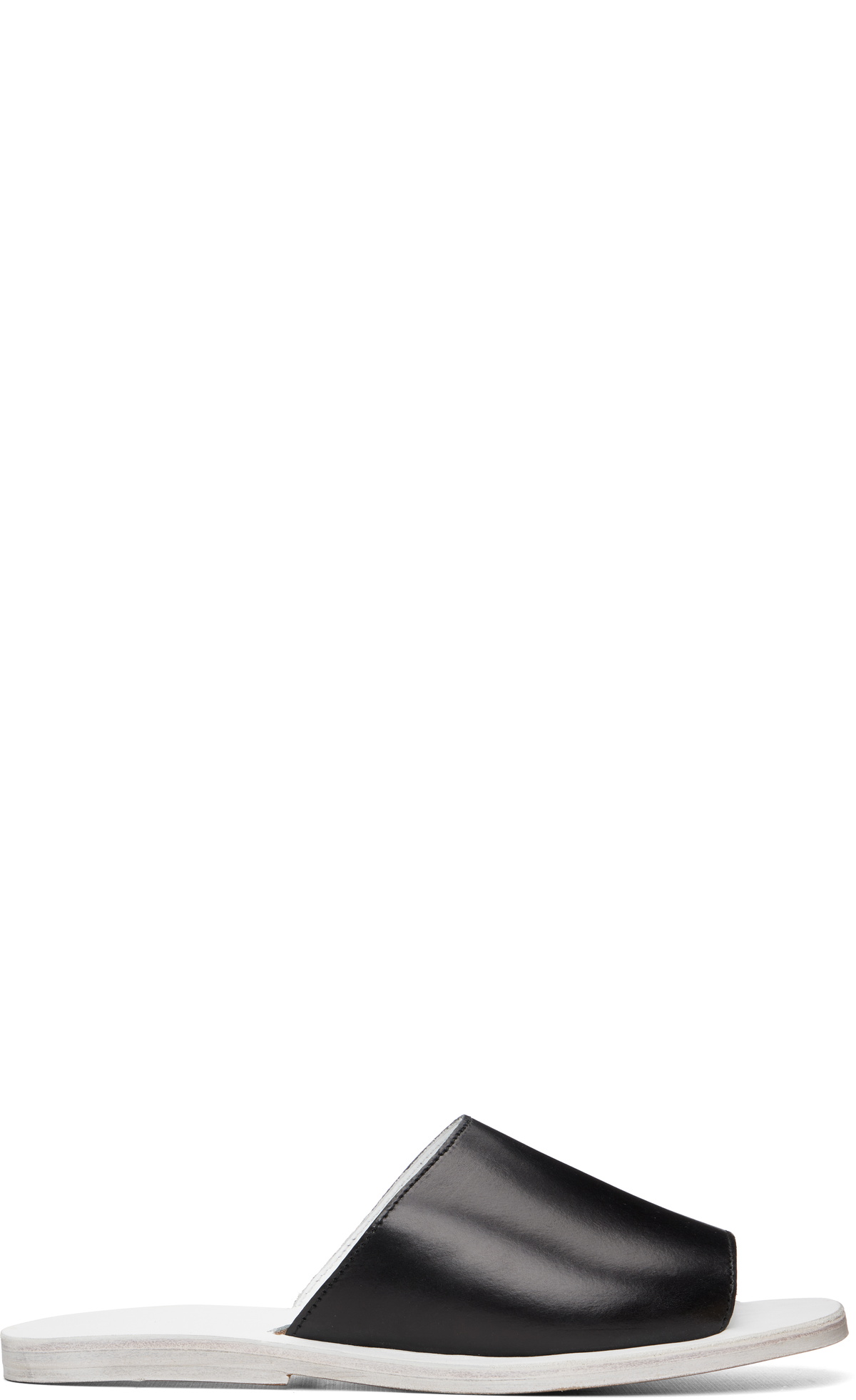 Rier Black & White Leather Sandals