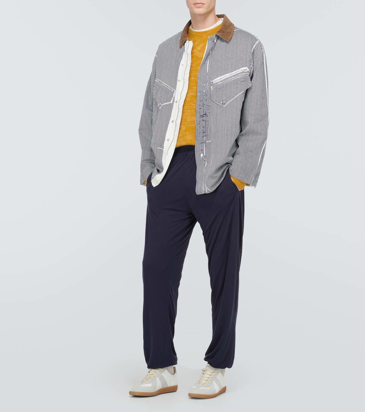 Ranra Galli striped cotton jacket