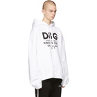 Dolce and Gabbana White Kings Angels Hoodie