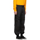 Feng Chen Wang Black Quilted Jacquard Trousers