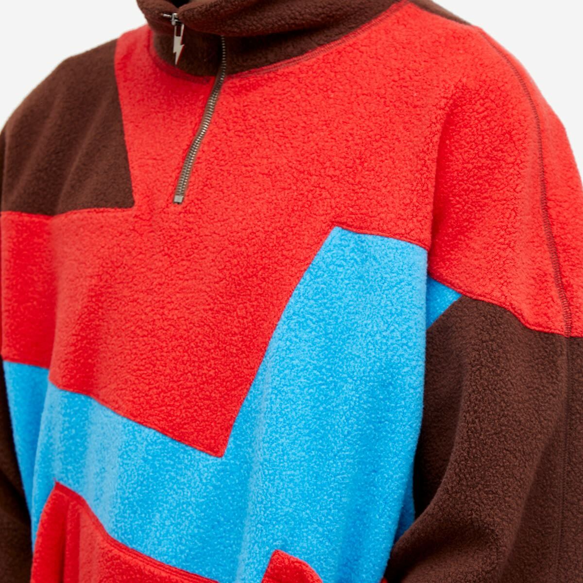 Members of the Rage Men's Fleece Pullover Jumper in Brown/Infrared/Turquoise