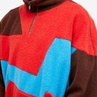 Members of the Rage Men's Fleece Pullover Jumper in Brown/Infrared/Turquoise