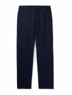 Officine Générale - Straight-Leg Garment-Dyed Cotton-Twill Trousers - Blue