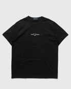 Fred Perry Embroidered T Shirt Black - Mens - Shortsleeves