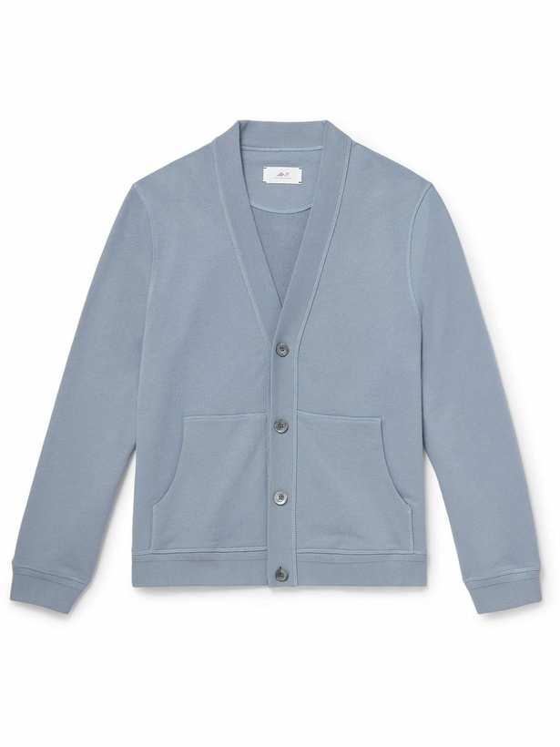 Photo: Mr P. - Cotton-Jersey Cardigan - Blue