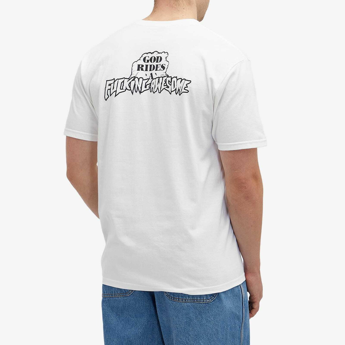 Fucking Awesome Men's God Rides T-Shirt in White