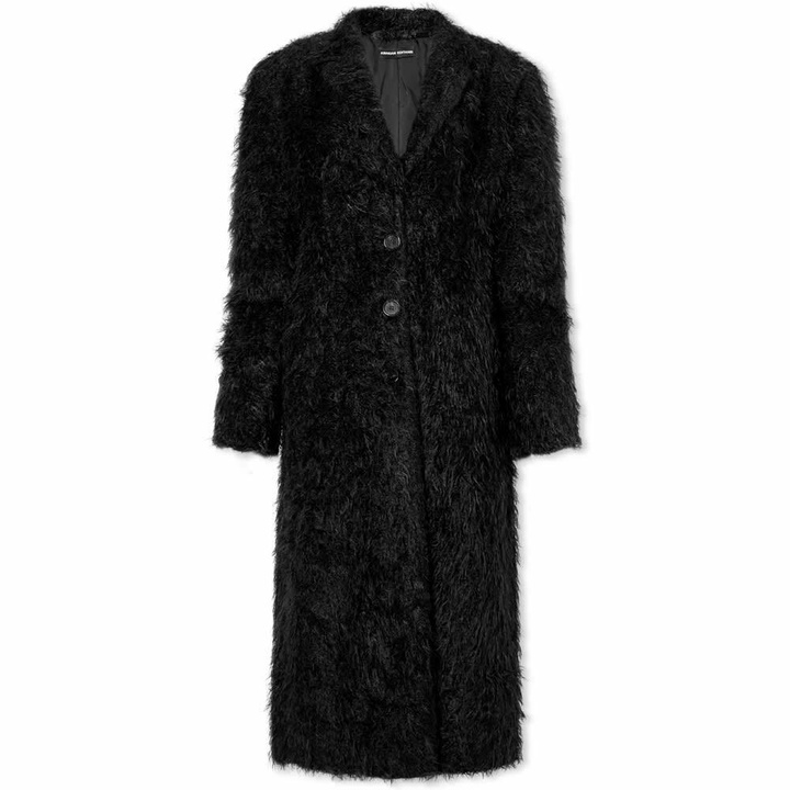 Photo: Kwaidan Editions Women's Kwaidan Fluffy Alpaca Coat in Black