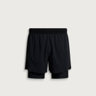 Bandit Men's Men’s 2 in 1 Shorts with Seamless Mesh Liner in Black