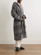Missoni Home - Striped Cotton-Terry Jacquard Hooded Robe - Brown