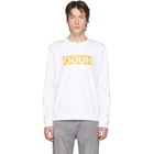 Hugo White Jersey Logo Sweatshirt