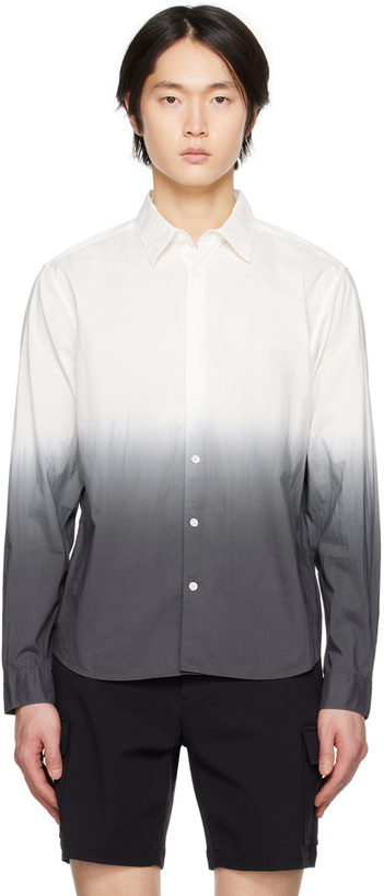 Photo: Theory White & Gray Bronson Shirt