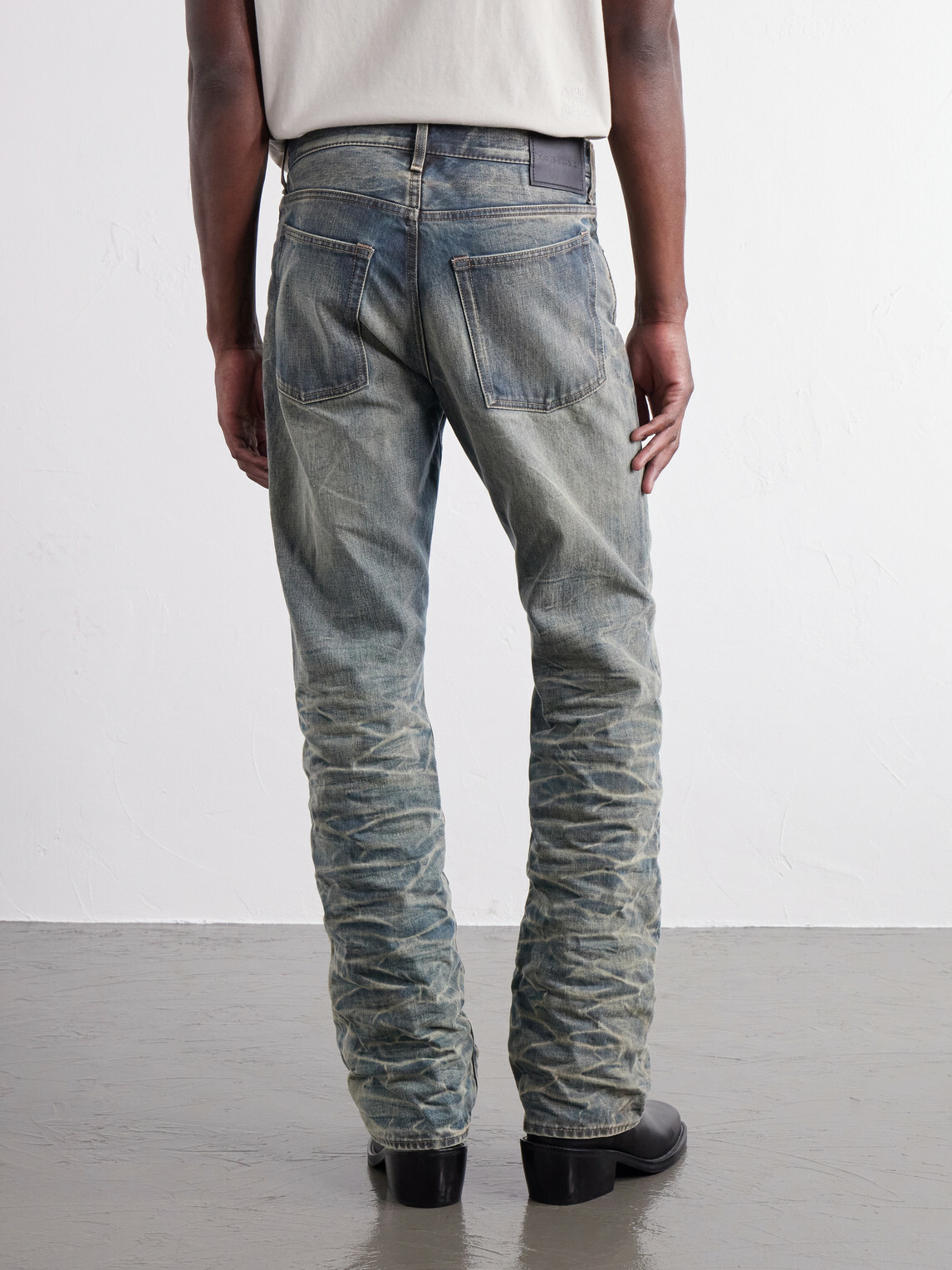 Acne Studios - Washed Whiskered Straight-Leg Jeans - Blue