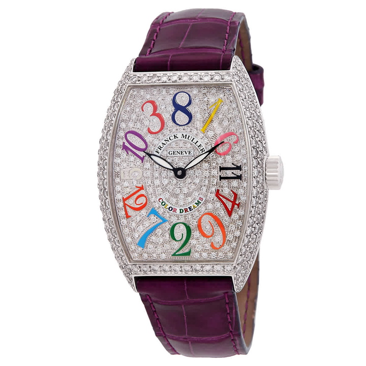 Photo: Franck Muller Cintree Curvex Crazy Hours Color Dreams Automatic Diamond Watch 7851 CH COL DRM D CD OG