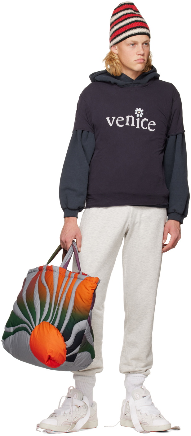 ERL Gray & Orange Sunset Puffer Tote ERL