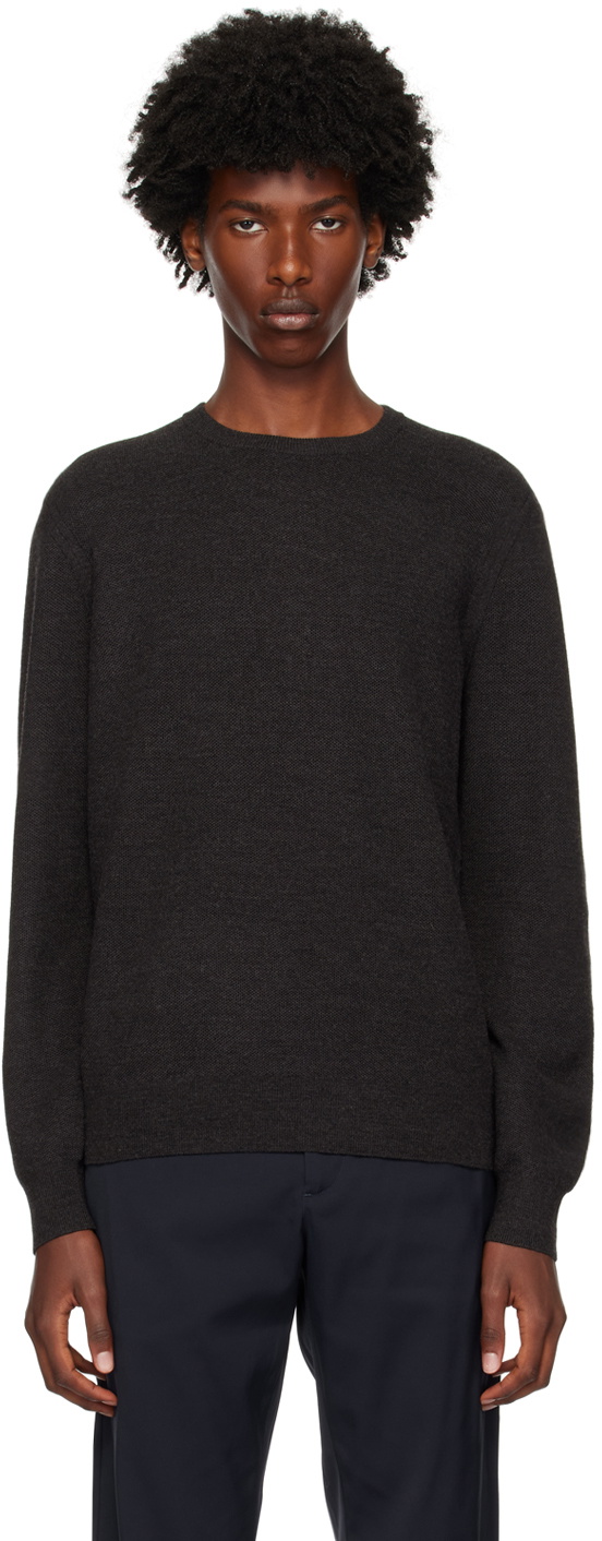 Theory Gray Honeycomb Sweater