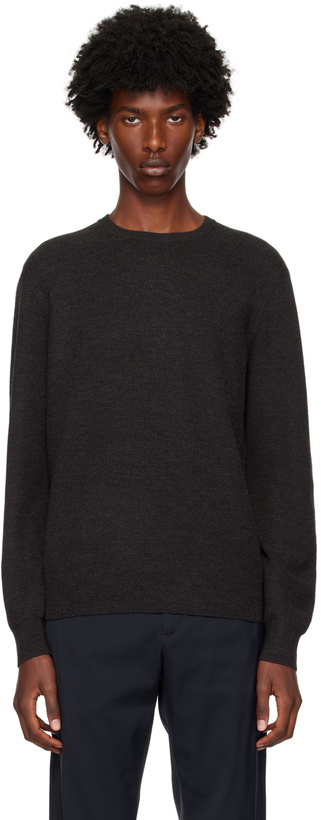 Photo: Theory Gray Honeycomb Sweater