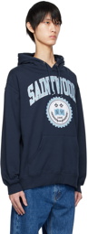 Saintwoods Navy Embroidered Hoodie