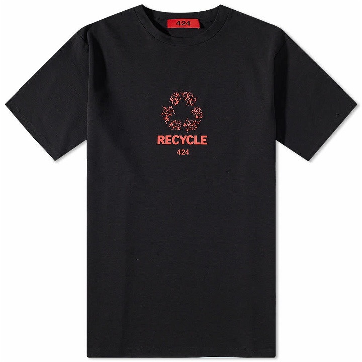 Photo: 424 Men's Recycle Logo T-Shirt in Black
