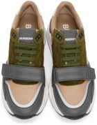 Burberry Green & Beige Ramsey Sneakers