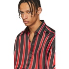 Givenchy Black and Red Formal Striped Shirt