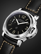 Panerai - Luminor Logo Hand-Wound 44mm Stainless Steel and Leather Watch, Ref. No. PAM01084