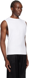 Peter Do White Creased Muscle Tank Top