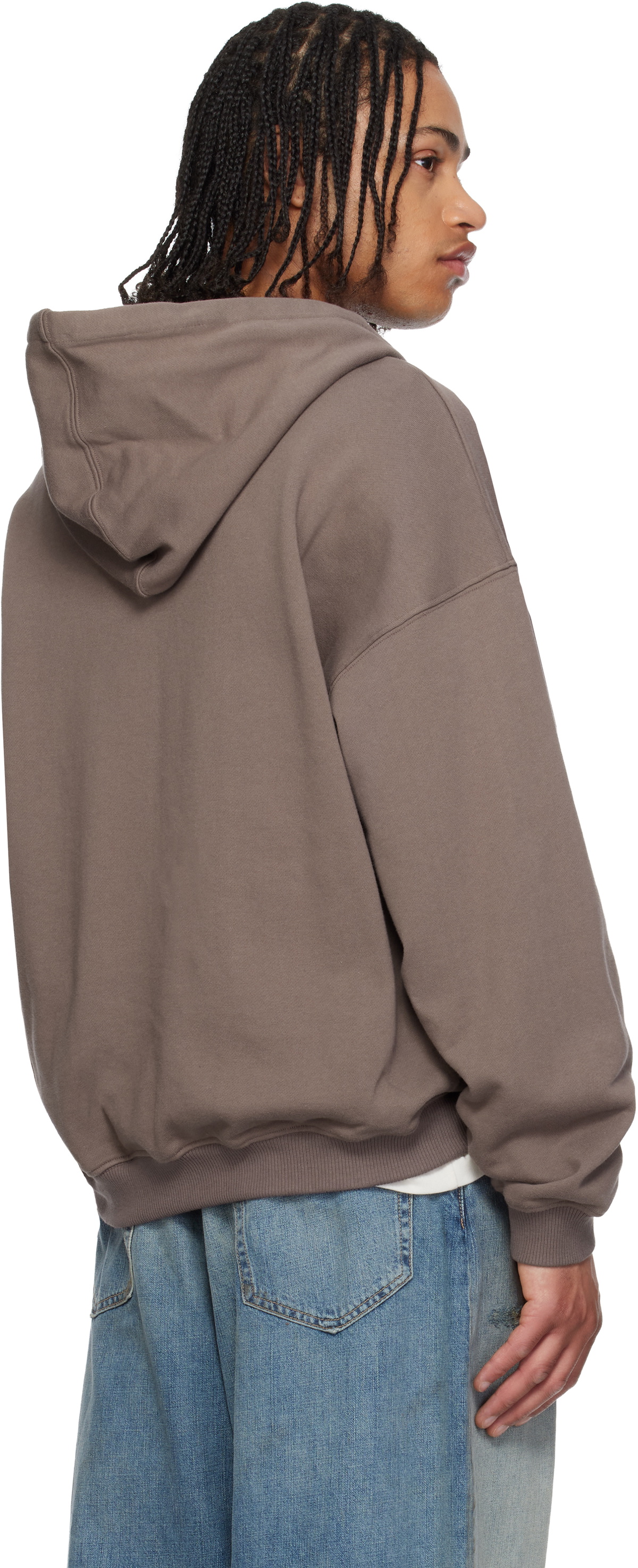FFFPOSTALSERVICE Brown RH Zip Up Hoodie
