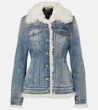 Dolce&Gabbana Shearling-trimmed denim jacket